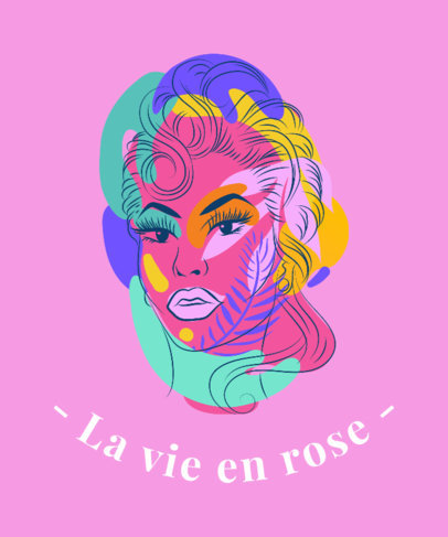 T-Shirt Design Maker with Colorful Face Illustrations