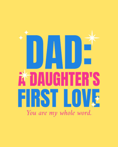 Instagram Post Maker with an Appreciation Quote for a Girl's Dad ed7044a