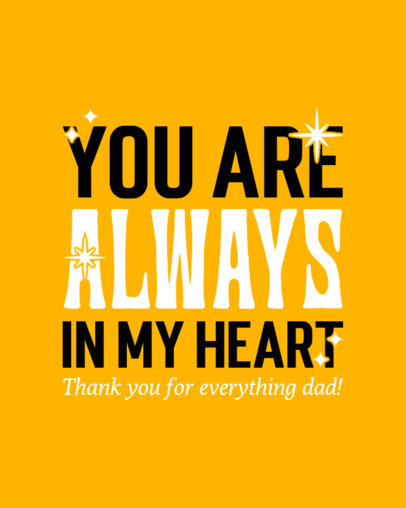 Father's Day-Themed Instagram Post Creator Featuring a Thank You Quote