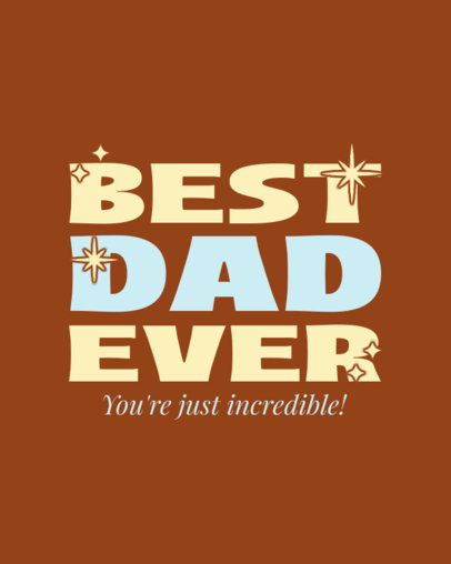 Instagram Post Maker Featuring a Sparkling Phrase for the Best Dad Ever ed7044h