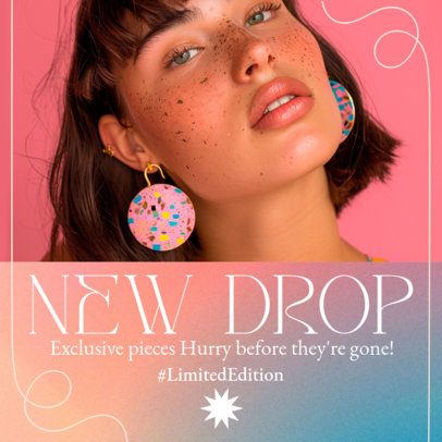 Instagram Post Maker for a New Drop Jewelry Ad 6661