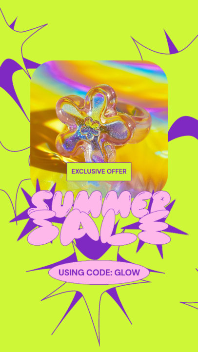 Instagram Story Template With a Colorful Style for a Jewelry Campaign