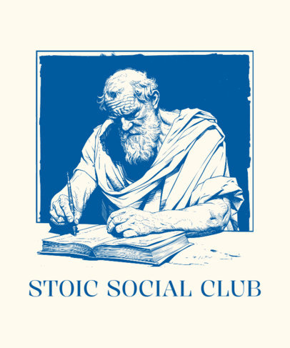 T-Shirt Design Generator With a Greek Philosopher Illustration 