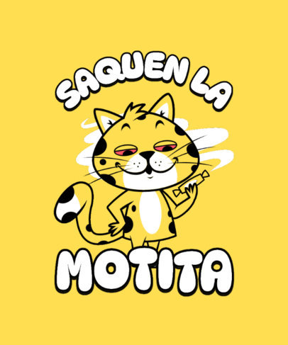 T-Shirt Design Creator With a Cannabis Theme Inspired by a Popular Mexican Candy