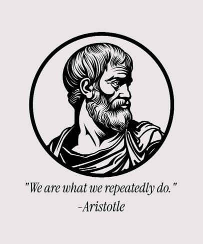 T-Shirt Design Maker Featuring an Aristotle Quote 6650a
