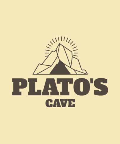 T-Shirt Design Maker Featuring a Mountain with a Cave 6334 6653