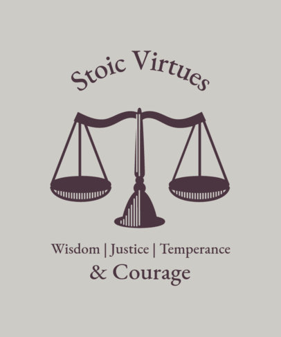 T-Shirt Design Generator with a Weight Scale Inspired by Greek Philosophy