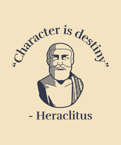 T-Shirt Design Creator with a Philosopher's Illustration and His Quote