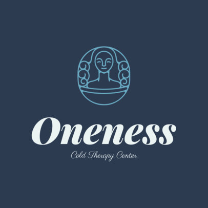 Cold Therapy Center Logo Generator Featuring a Woman Icon