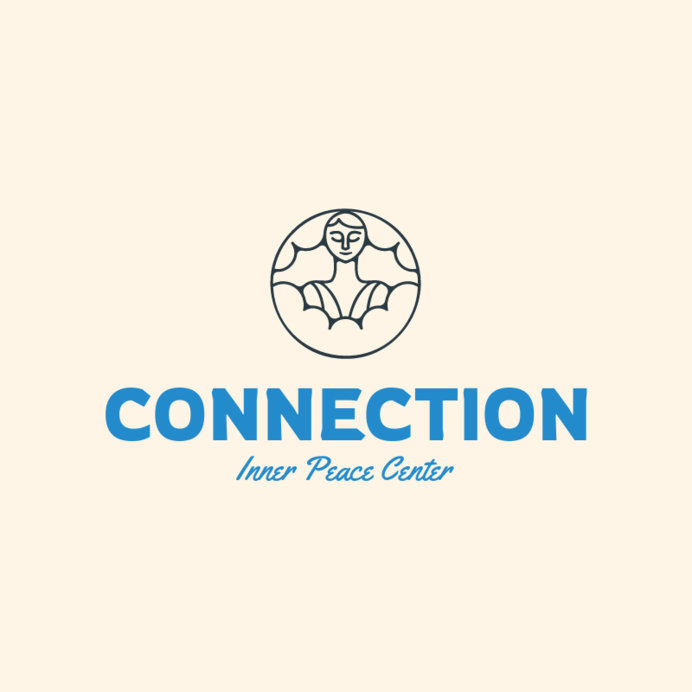 Wellness Center Logo Template Featuring a Meditating Character