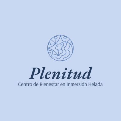 Cryotherapy Spa Logo Generator Featuring a Woman Icon