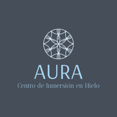 Logo Creator for an Immersive Ice Bath Center with an Abstract Snowflake