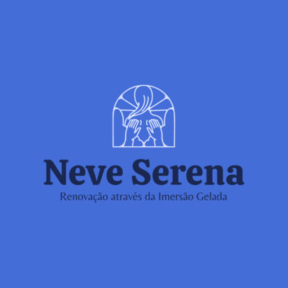 Cold Plunging Center Logo Template Featuring a Wellness-Themed Icon