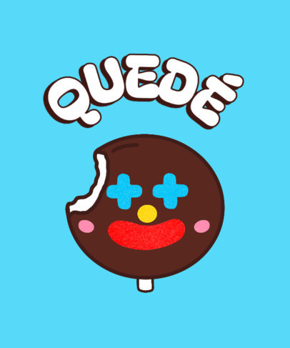 Mexican Candy-Inspired T-Shirt Design Maker Featuring a Clown Lollipop Graphic