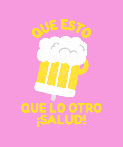 Beer T-Shirt Design Generator With a Funny Theme Inspired by a Mexican Candy