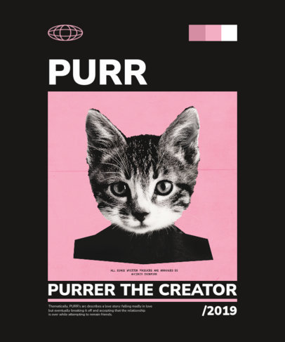 Parody T-Shirt Design Generator with a Funny Cat Face Inspired by a Rapper ed7034f