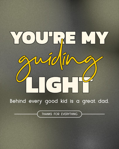 Instagram Post Template with a Customizable Quote for Father's Day