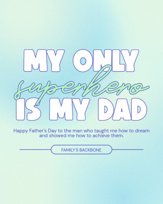 Instagram Post Template with a Customizable Thank You Phrase for Father's Day