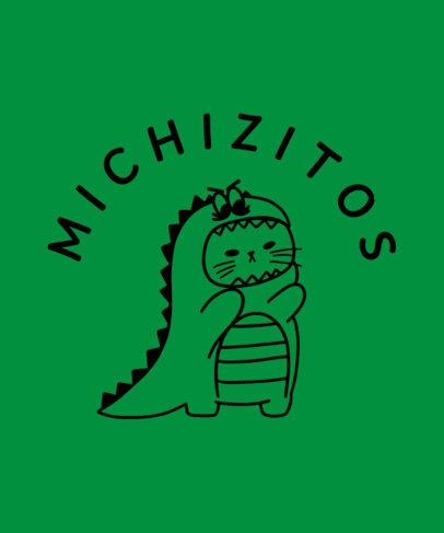 T-Shirt Design Generator Inspired by a Popular Spicy Mexican Candy With a Cat Graphic