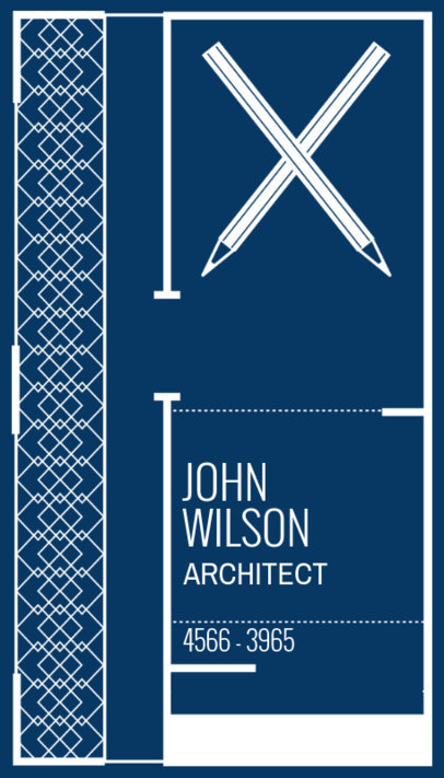 Online Business Card Maker for an Architect Firm - Blue Theme
