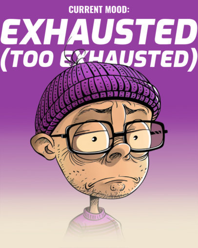 Instagram Post Generator Featuring an Exhausting Funny Quote 6690b