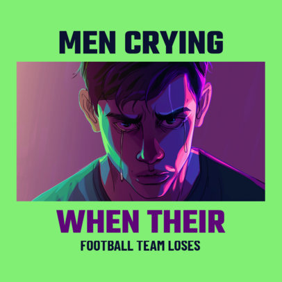 Instagram Post Template With a Funny Meme for Football Enthusiasts 6690d