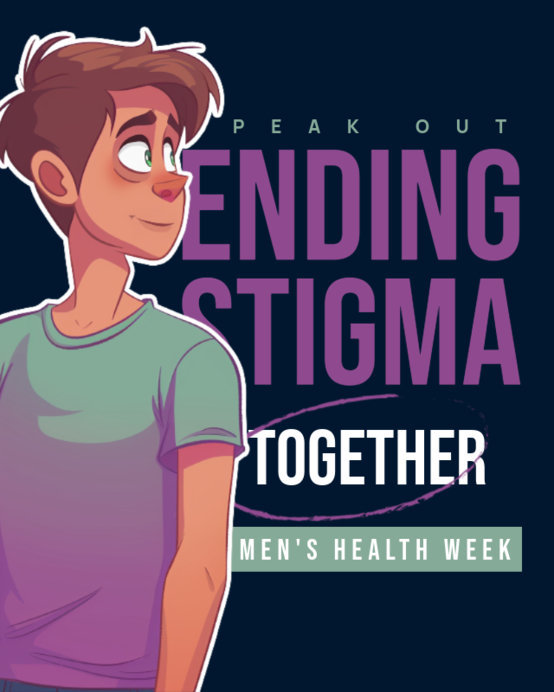 Instagram Post Creator With an Ending the Stigma Quote for Men's Health Week
