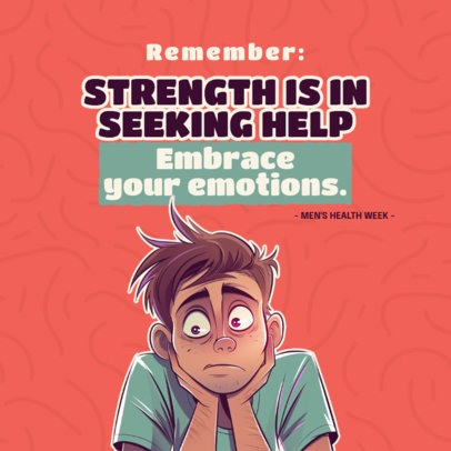 Informative Instagram Post Generator With a Men's Health Week Theme 6657e