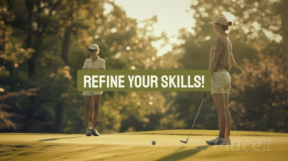 Intro Video Creator Featuring an Ad for Golf Lessons With an Old Money Sport Style