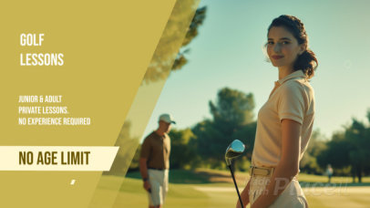 Slideshow Video Template With an Old Money Sport Aesthetic for a Golf Lessons Ad