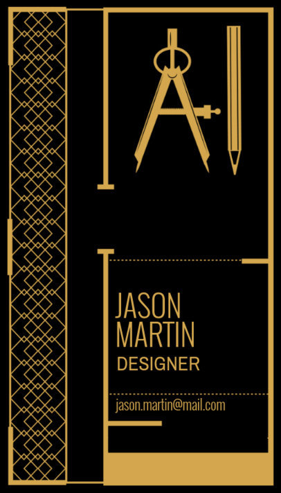 Business Card Maker for a Designer with Design Icons