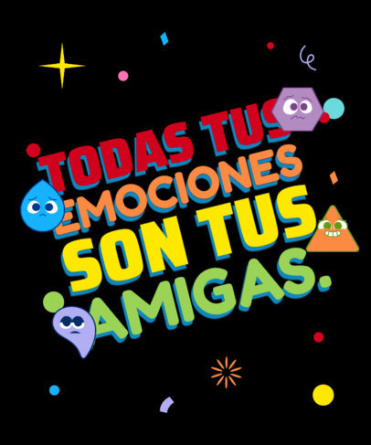 Cool T-Shirt Design Generator Featuring an Emotions Film-Inspired Quote