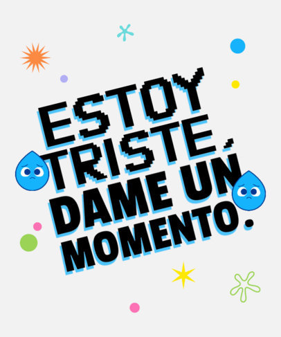 T-Shirt Design Generator With a Sad Character Theme Inspired by an Emotions Film