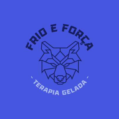 Online Logo Maker with an Abstract Animal Head for an Ice Therapy Service