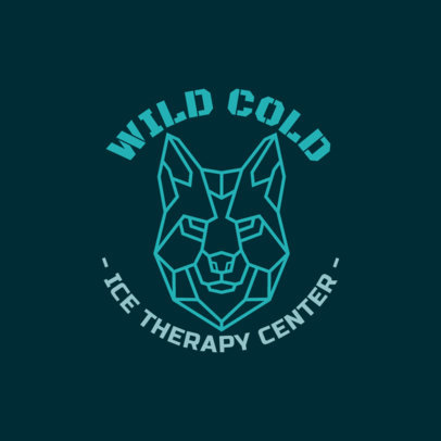 Ice Therapy Center Logo Creator with an Abstract Animal Head