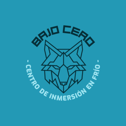 Ice Plunging Center Logo Maker with an Abstract Fox Head