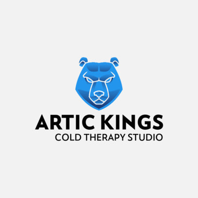Logo Generator With a Bear Icon for an Ice Bath Spa