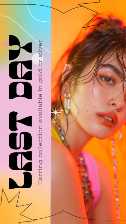 Instagram Story Generator for an Earring Collection Promo 6661a