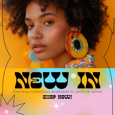 Instagram Post Generator for an Earring Collection Promo 6661a