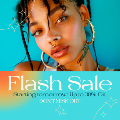 Jewelry Instagram Post Maker Featuring a Special Discount Promo 6661d