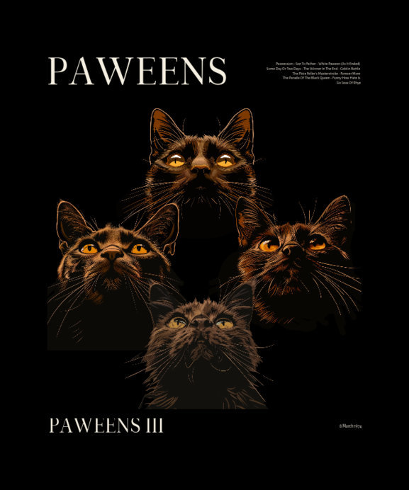 Placeit - T-Shirt Design Generator With Cats Inspired by a Popular ...