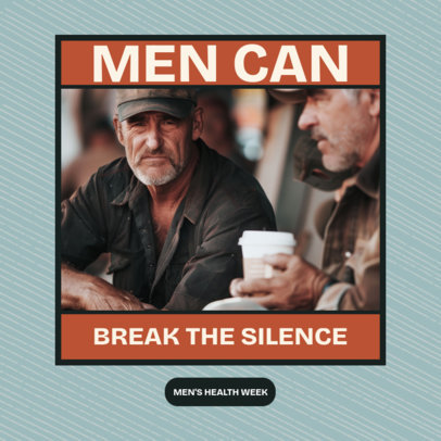 Wellness Instagram Post Generator With a Men's Health Week Theme