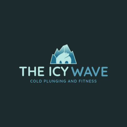 Cold Plunging Hub Logo Maker Featuring a Polar Bear Graphic