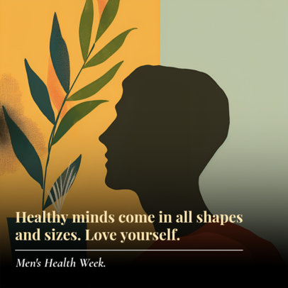 Quote Instagram Post Generator Featuring a Men's Health Week Theme