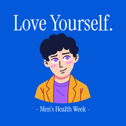 Instagram Post Generator With a Love Yourself Quote for Men's Health Week 6656d