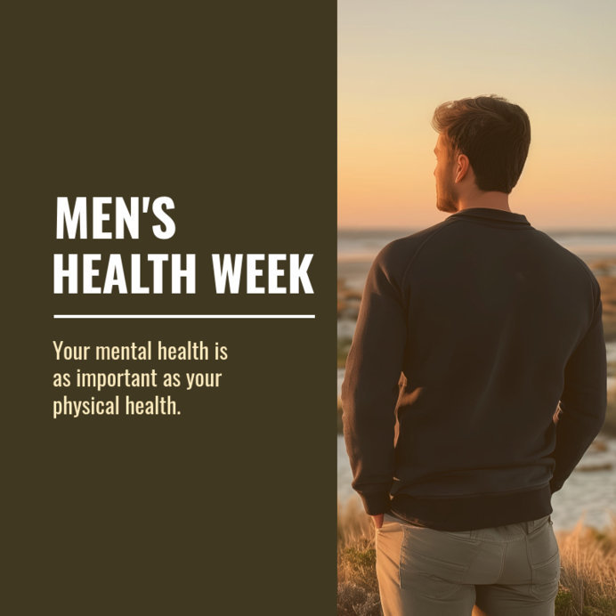 Informative Instagram Post Template to Share About Men's Health Week