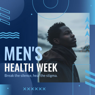 Instagram Post Generator for Men's Health Week With a Wellness Quote