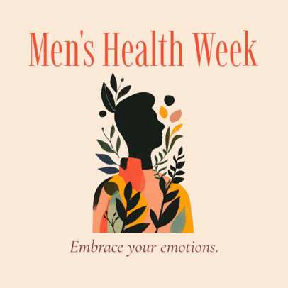 Instagram Post Template With AI-Generated Graphics for Men's Health Week