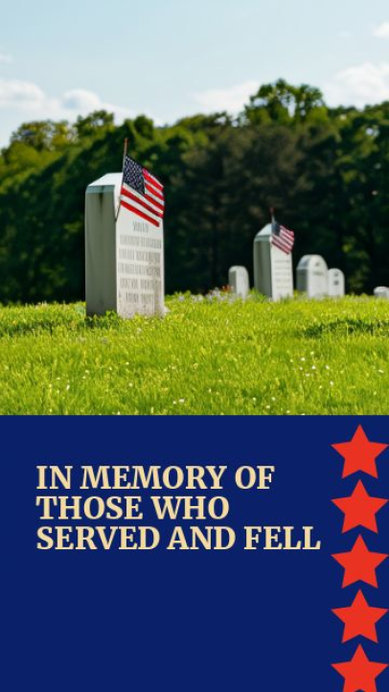Instagram Story Video Creator Featuring a Quote to Commemorate Memorial Day