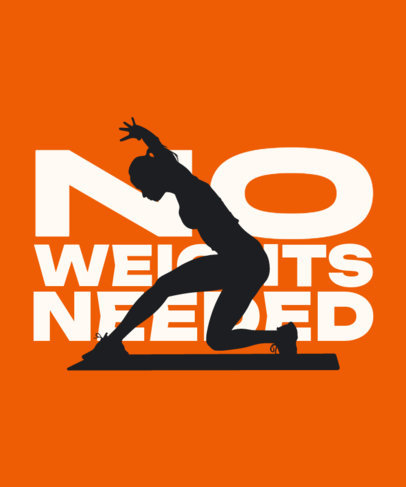 T-Shirt Design Template Featuring a Calisthenics-Themed Graphic and a Training Quote 6684d